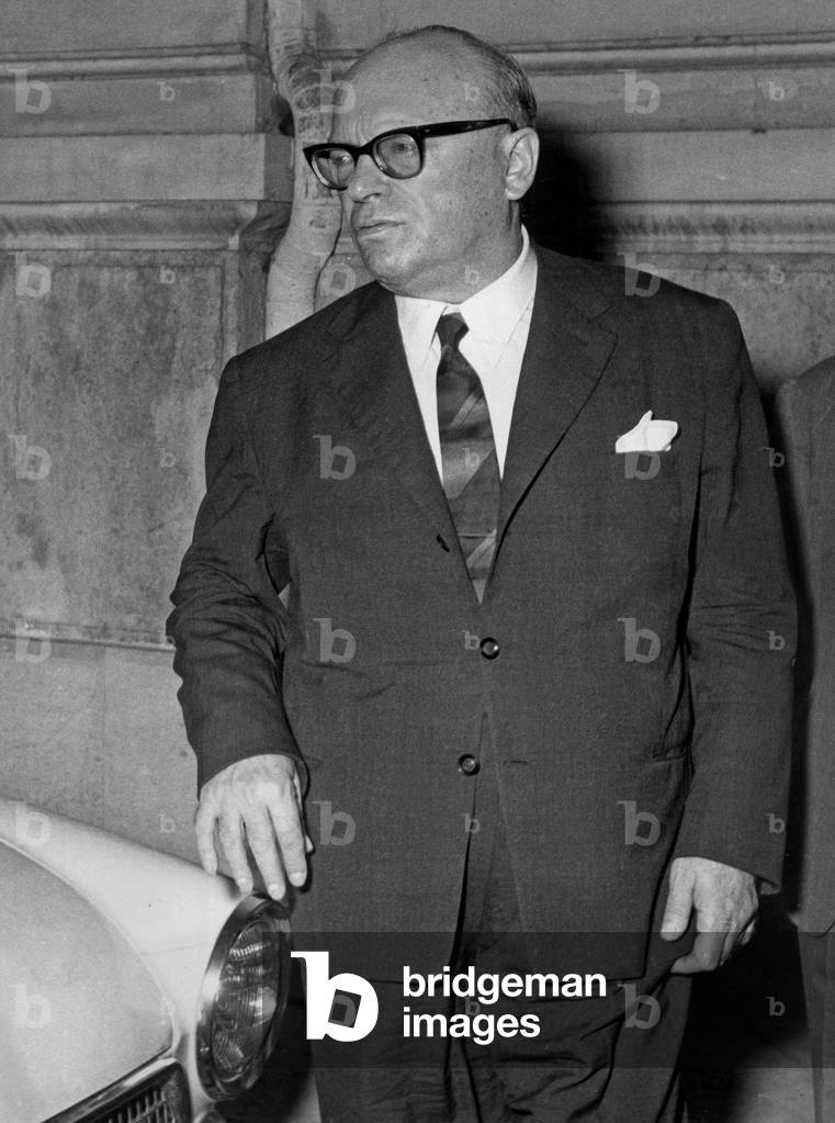 Greek Prime Minister Stephanos Stephanopoulos (1898 -1982) Here During The Political Crisis August 16, 1965 (b/w photo)