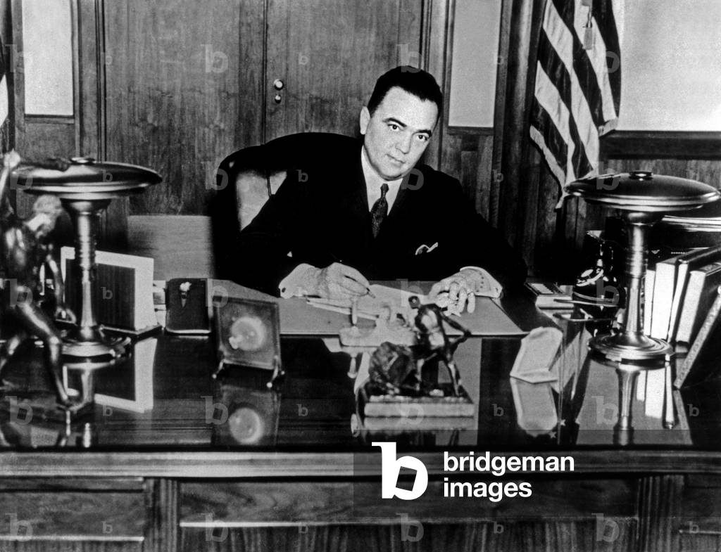 John Edgar Hoover (1895-1972) American Administrator and Director of The Federal Bureau of Investigation in 1925-1972 (b/w photo)