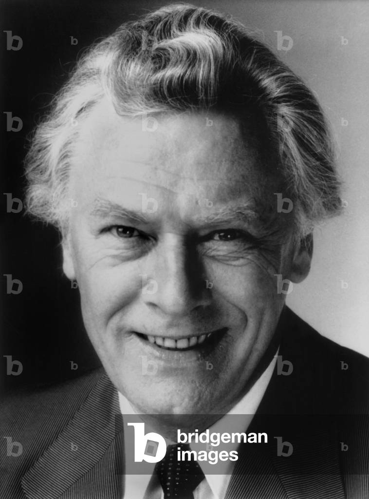 Poul Schluter Prime Minister Of Denmark Here in February 1990 (b/w photo)