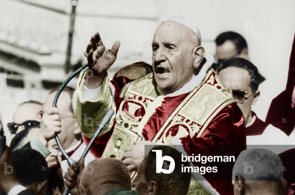 Pope John Xxiii, Ange Joseph Roncalli (1881-1963, Pontificate 1958-1963) during Visit of Loreto Shrine on October 7, 1962 (photo)