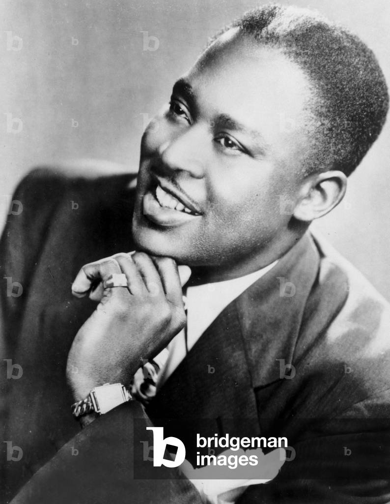 Pianist Memphis Slim (1915-1988, Alias John Len and Later Peter Chatman) here C. 1945 (b/w photo)