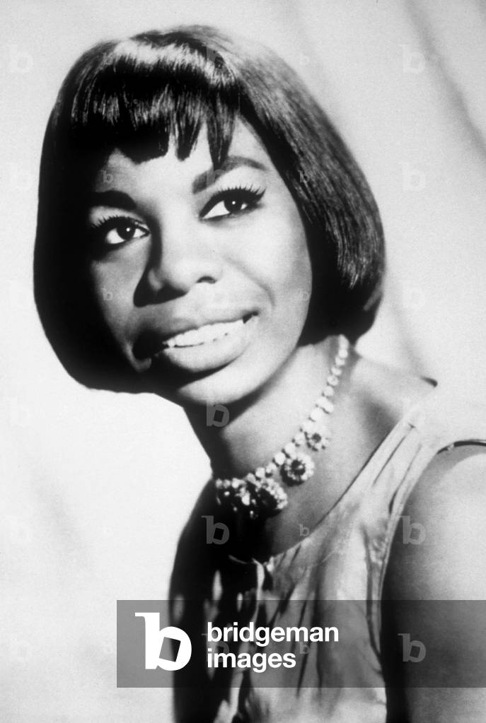 Nina Simone (1933-2003) American Jazz Singer, C. 1965 (b/w photo)