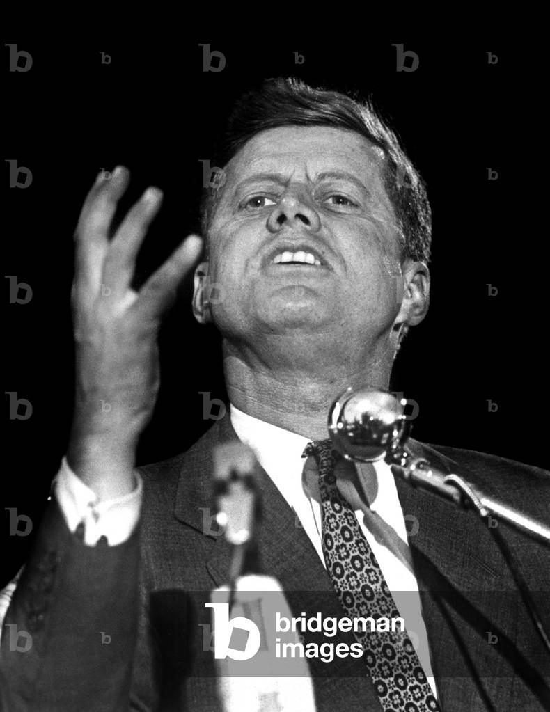 Senator John Fitzgerald Kennedy during Presidential Campaign, 1960 (photo)