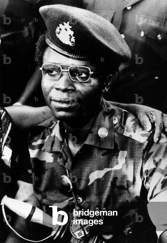 Liberian President Samuel Doe Refuse To Dismiss, After Failed Talks With Rebels, Jully 23, 1990 (b/w photo)