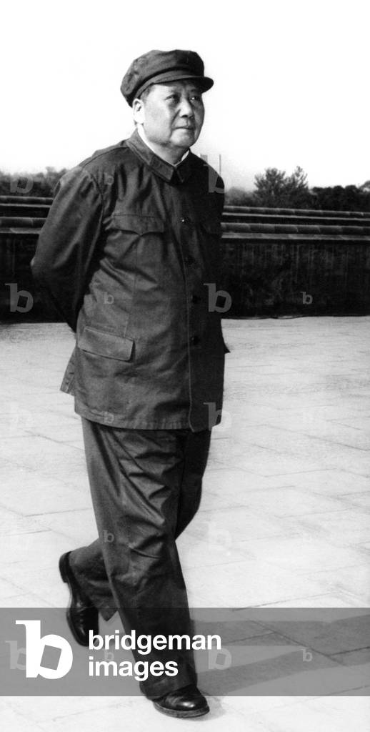 Mao Zedong (1893-1976) Chinese Communist Dictator, here in 1967 (b/w photo)