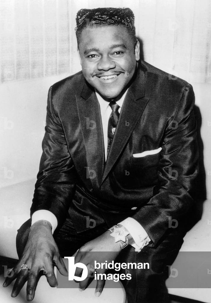 Fats Domino American Jazz Pianist here March 29, 1967 (b/w photo)