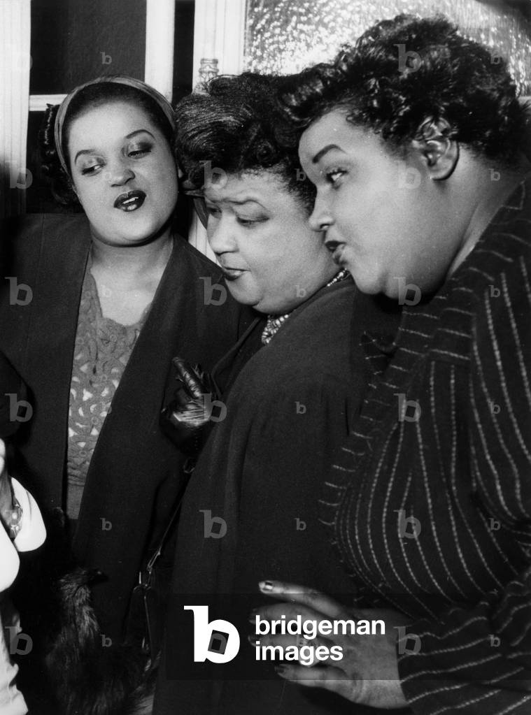 The Three Peter Sisters : L-R : Virginia, Anne and Mattie Vee C. 1973 (b/w photo)