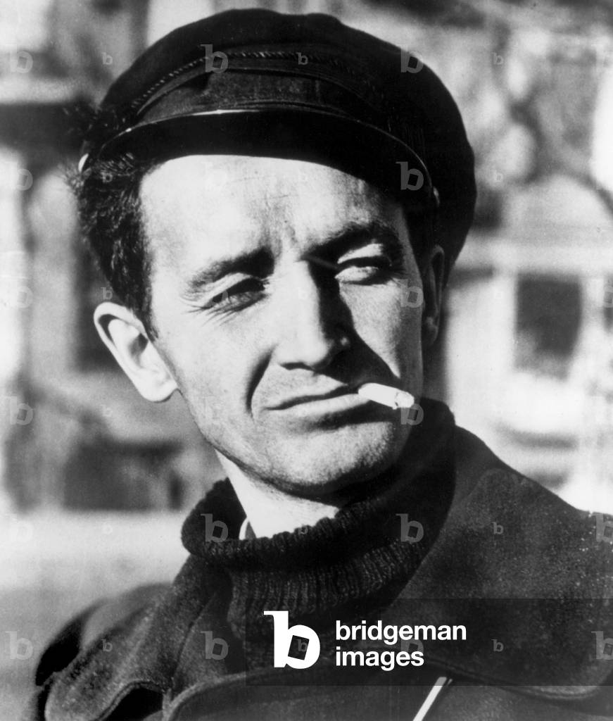 Musician Woody Guthrie (1912-1967) Considered As The Father of Folk Music C. 1952 (b/w photo)