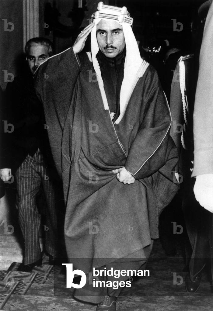King Talal of Jordan (1909-1972) June 12, 1952 (b/w photo)