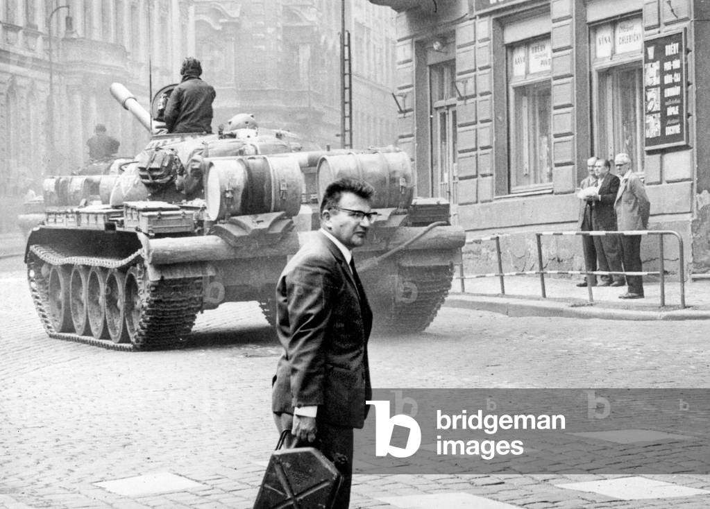 End of The Prague Spring : Soviet Invasion of Czechoslovakia September 07, 1968 (b/w photo)