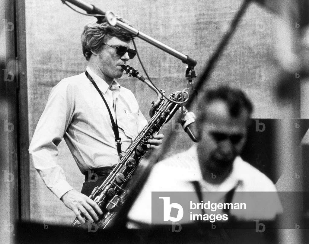 Gerry Mulligan and Dave Brubeck, c.1968 (b/w photo)