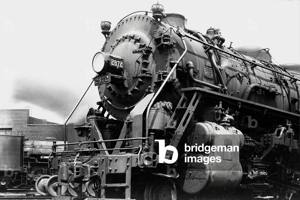 American Steam Engine C. 1948 (b/w photo)