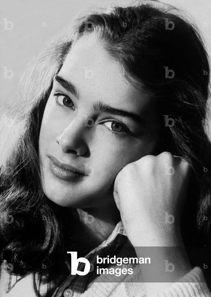 American Actress Brooke Shields in 1978 (b/w photo)
