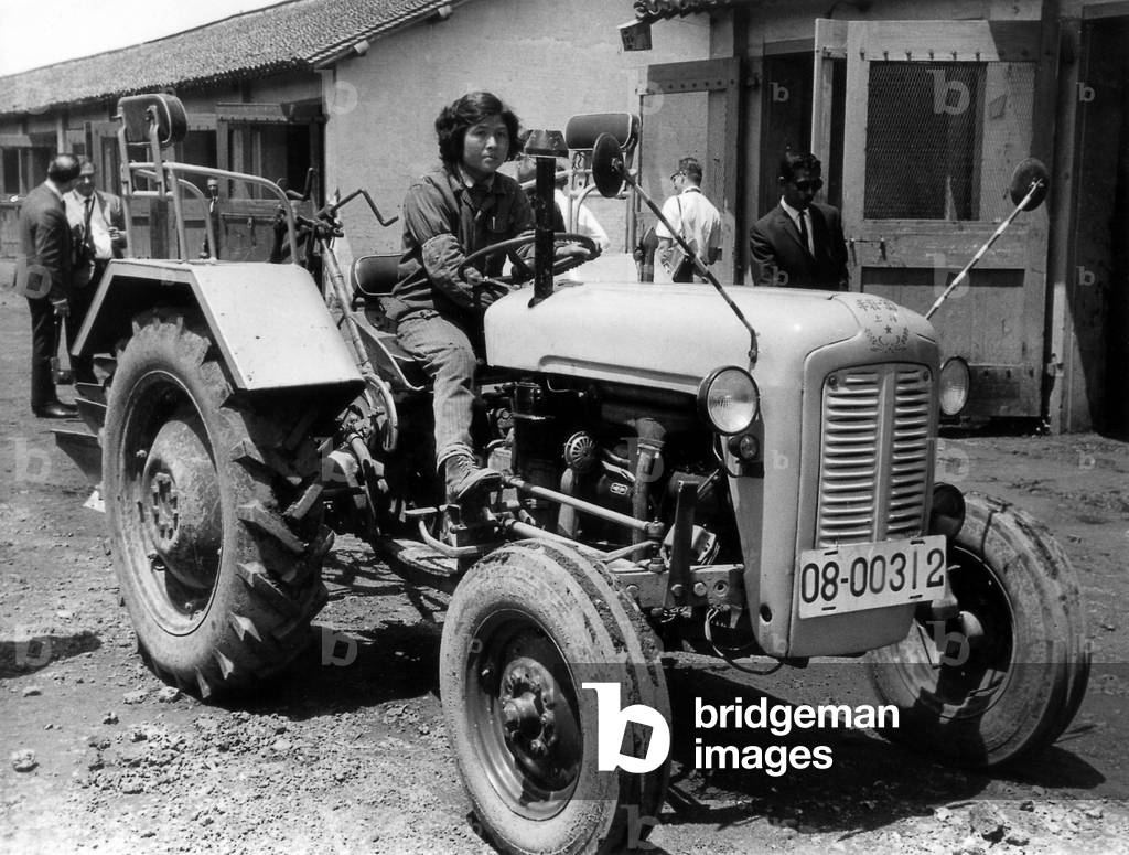 Machalo Farming Village Preparing To Receive Foreign Visitors To Promote Chinese Revolutionary Thought on May 15, 1964 (b/w photo)