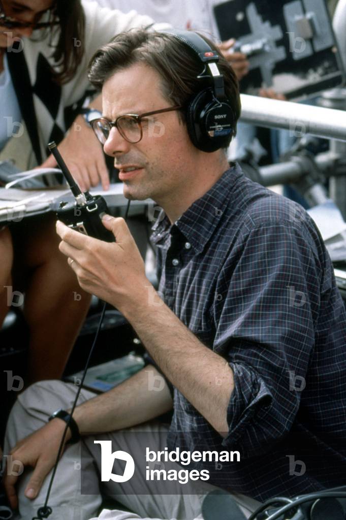 Director Whit Stillman on Set of Film Barcelona 1994 (photo)