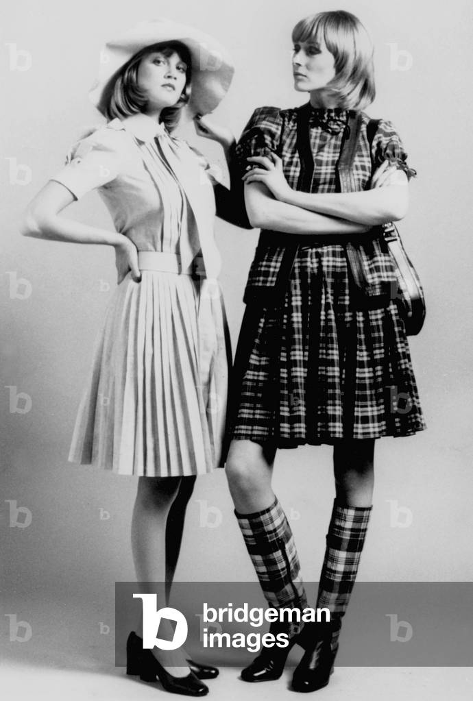 Fashion By Ted Lapidus For Spring Summer 1972 Presented on February 16, 1972 (b/w photo)