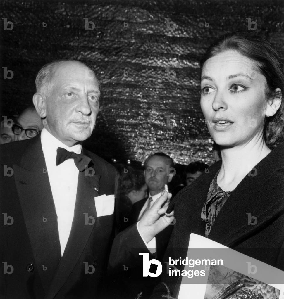 In Paris : charity gala on April 29, 1970 : Baron Edmond Empain and Princess Paola of Belgium (future queen)