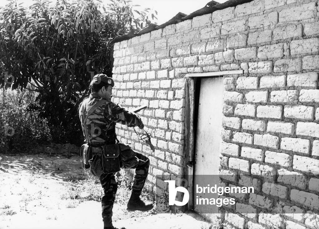 Soldier of foreign regiment of paratroopers in May June 1978 in Kolwezi, Zaire