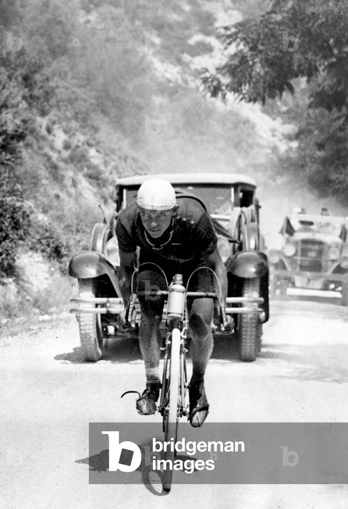 Benoit Faure on the Braus Pass, Tour de France, 1929 (b/w photo)