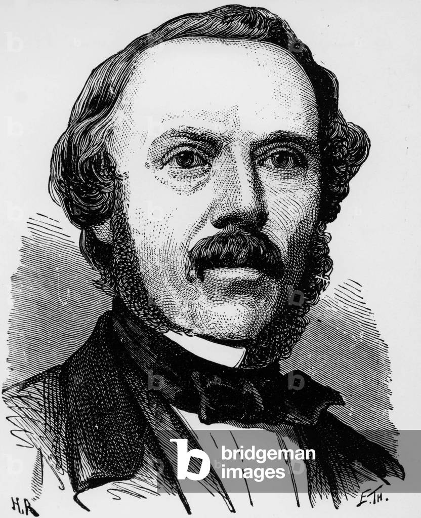 Henry Tracey Coxwell (1819-1900) English aeronaut, engraving