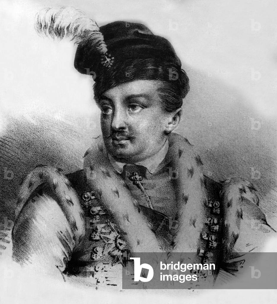 Stanislas 1st Leszczynski (1677-1766) King  of Poland in 1704-1709, engraving