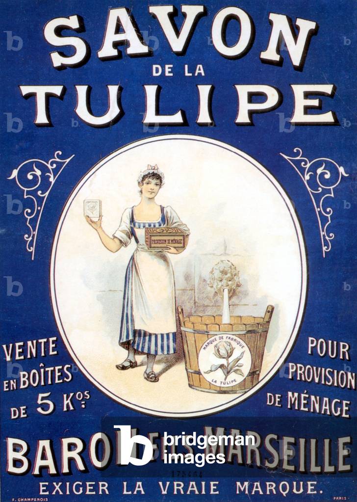 Advertising poster for soap a Tulipe  c. 1900