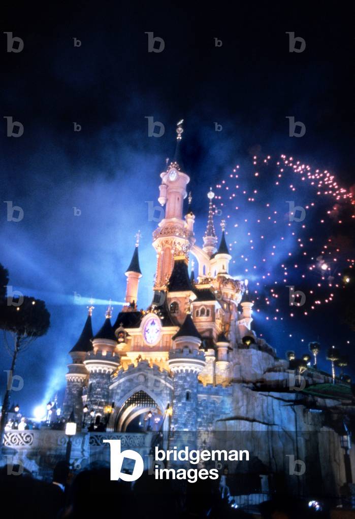 Party party at Eurodisney before the opening to the public the next day. April 11, 1992