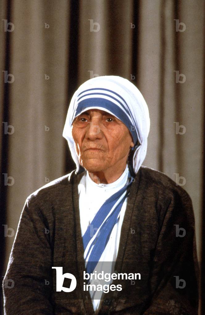 Mother Teresa (1910-1997) peace Nobel prize in 1979, here c. 1989