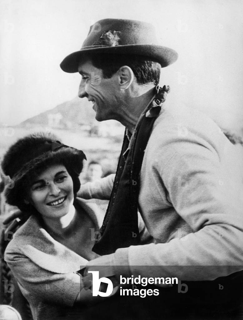 Spanish toreador Luis Miguel Dominguin with his wife Lucia Bose November 1960