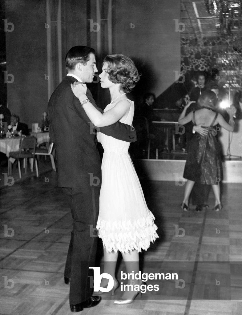 King Constantine with his younger sister, Princess Irene, 1965 (b/w photo)