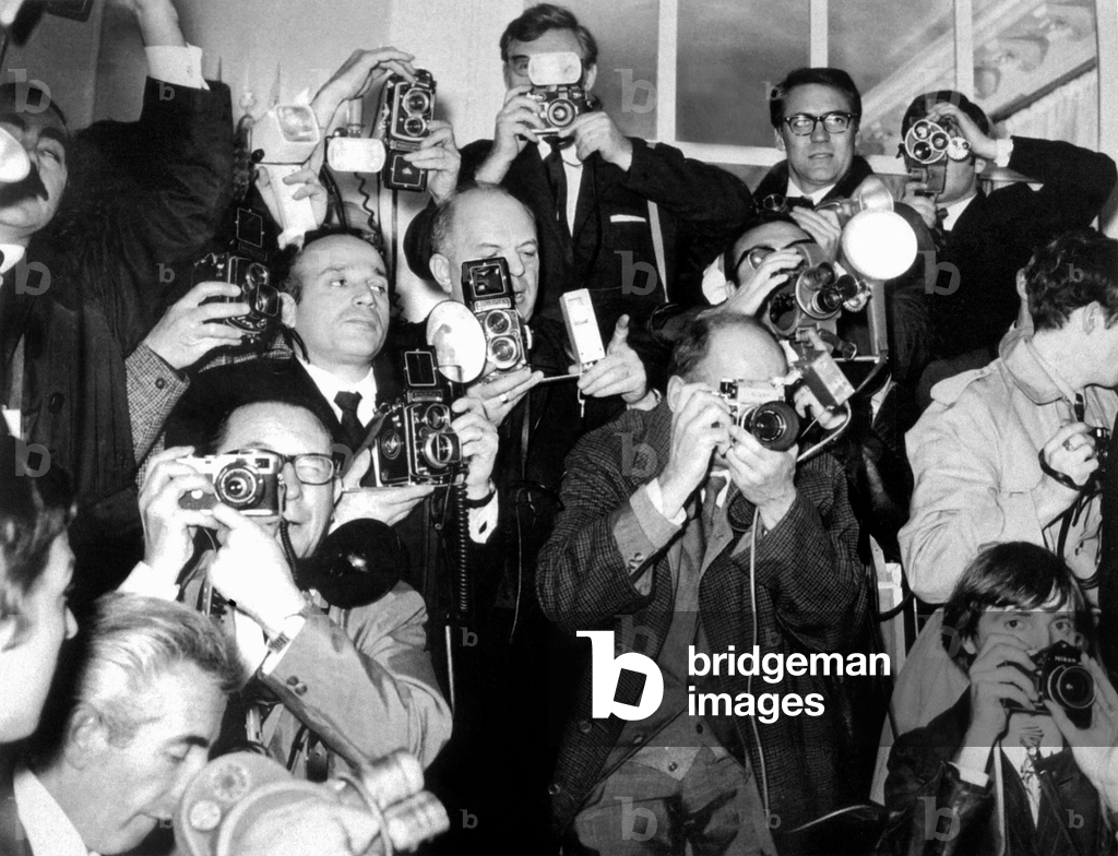 Group of Paparazzi c.1960 (b/w photo)