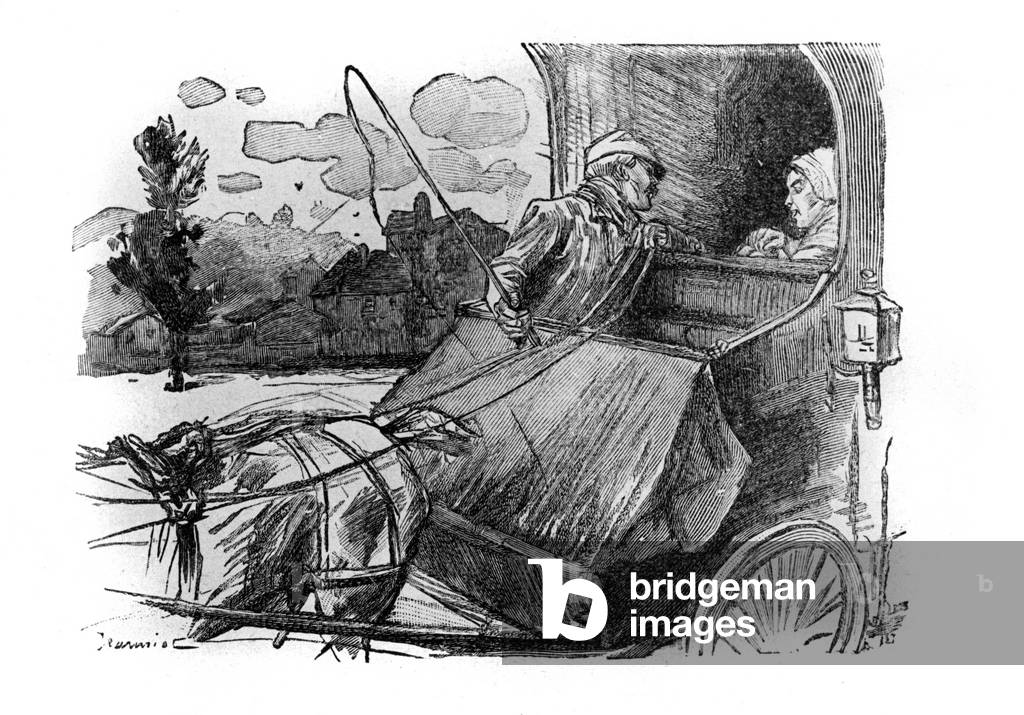 L'aveu by Guy de Maupassant, drawing by Pierre Georges Jeanniot (1848-1934)