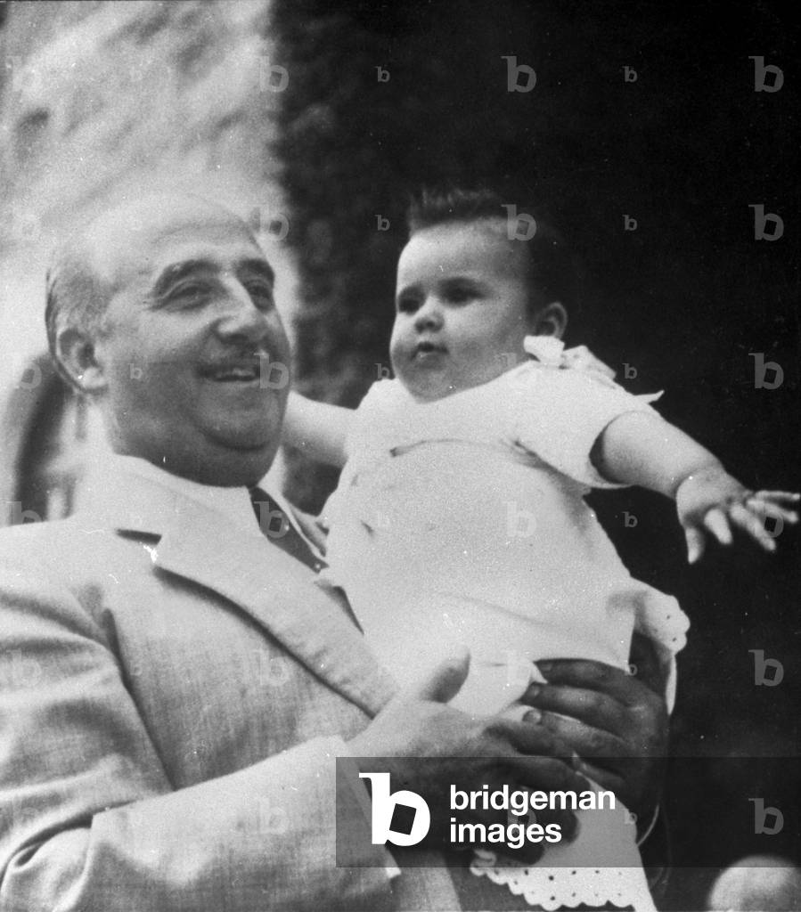General Francisco Franco with his grandson Francisco Franco on October 3, 1956