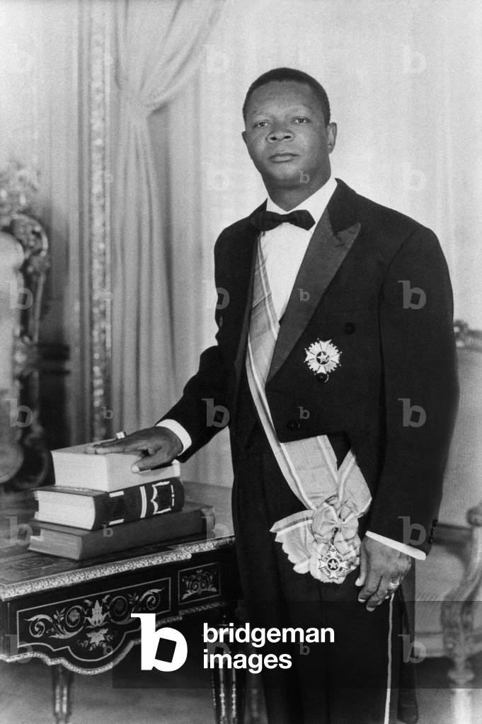 Jean Bedel Bokassa (1921-1996) President of the Central African Republic (1966-1976) then emperor of Central African Empire (1976-1979), in the 50's