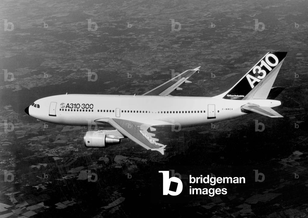 Airbus industrie's first A310-300, it can carry 218 passengers, here in 1986