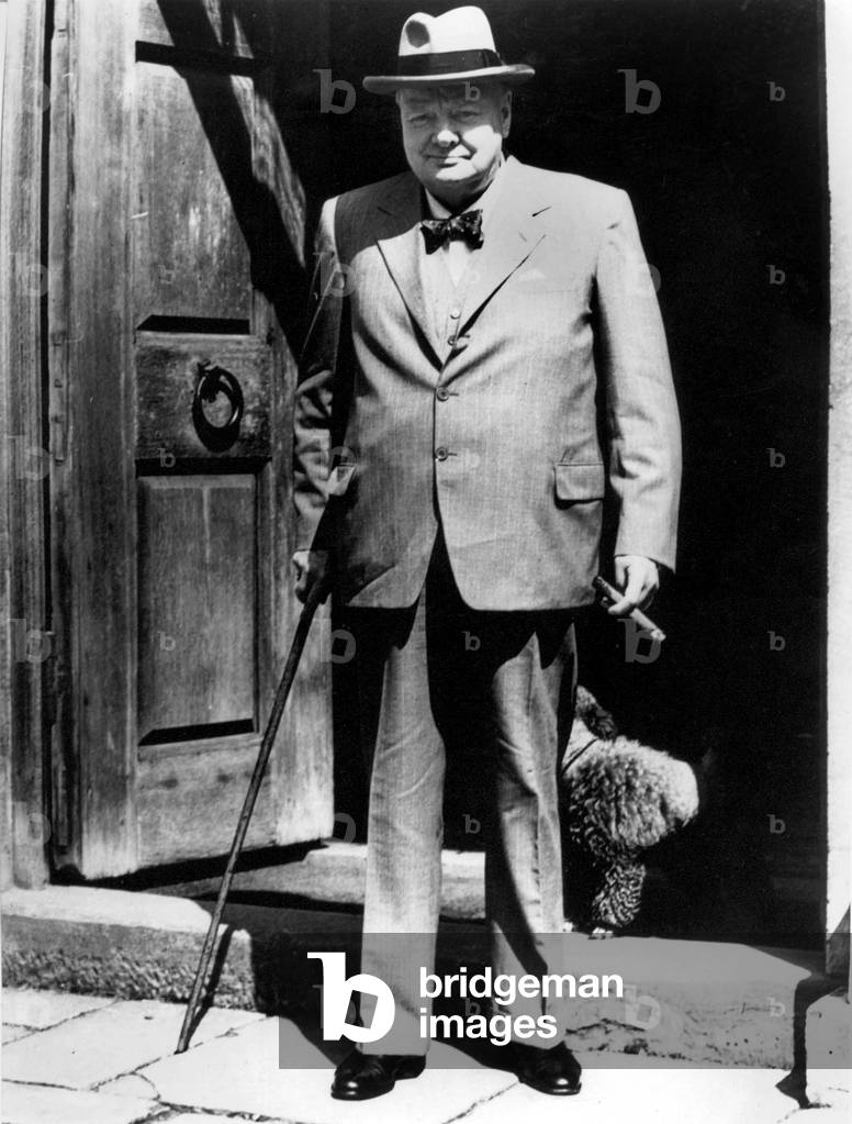 English Prime Minister Winston Churchill in 1953