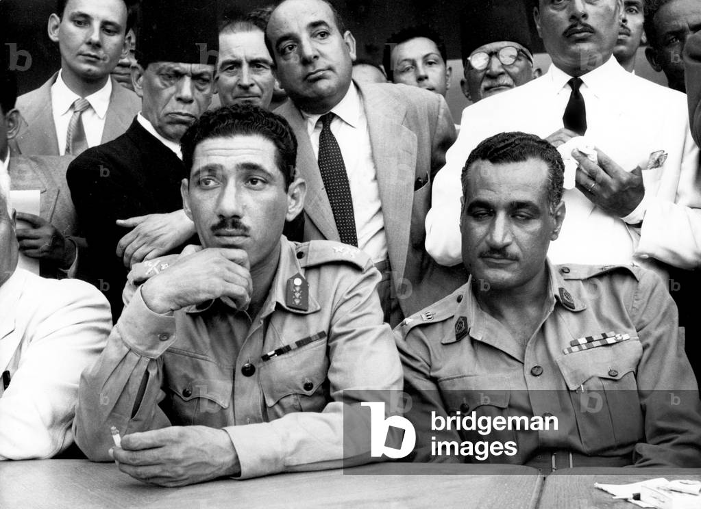 Colonel Gamal Abdel Nasser with the corporal Abdel Hakim Amer in July 1953 Neg:A59651PL