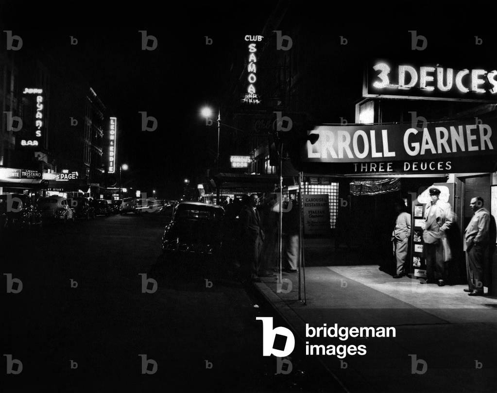 Three Deuces Jazz Club, 52nd Street, New York (b/w photo)