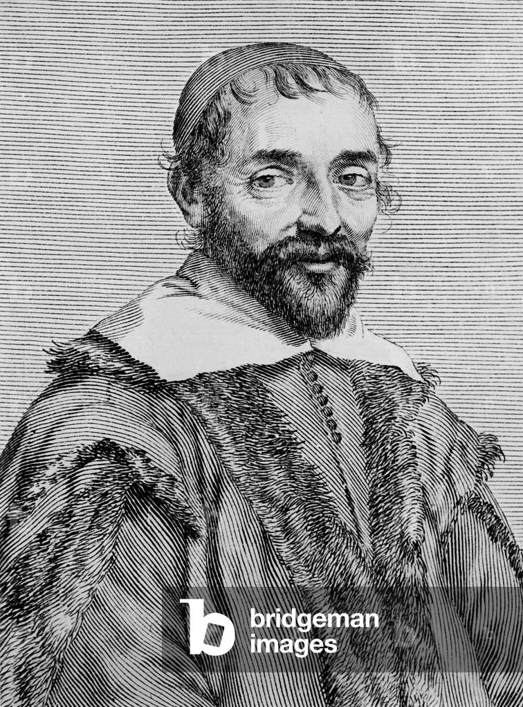 Pierre Gassendi (1592-1655) French mathematician, philosopher, astronomer, engraving by Claude Mellan