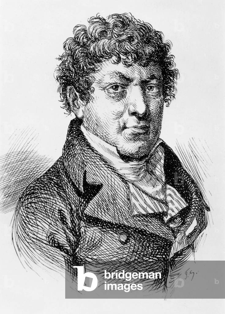Joseph Delambre (1749-1822) French atsronomer and historian, engraving