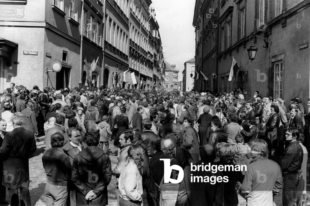 May 1st, 1982, rally of people in Warsaw