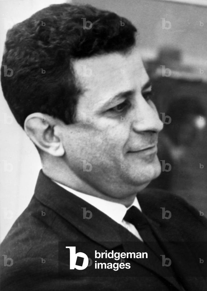 Abie Nathan, (1927-2008) former pilot, Israeli pacifist activist for peace between Israel and Palestine, here in 1966