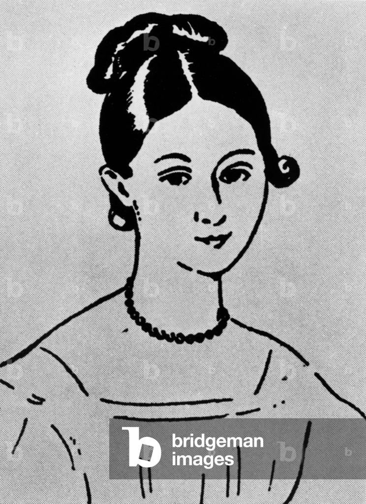 Marie Bigot de Morogues (1786-1820) French composer, LVBeethoven's friend, anonymous engraving