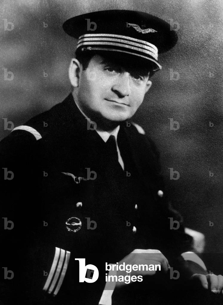 Pierre Mendes-France (1907-1982) as aviator for FFL, free French forces, c. 1943