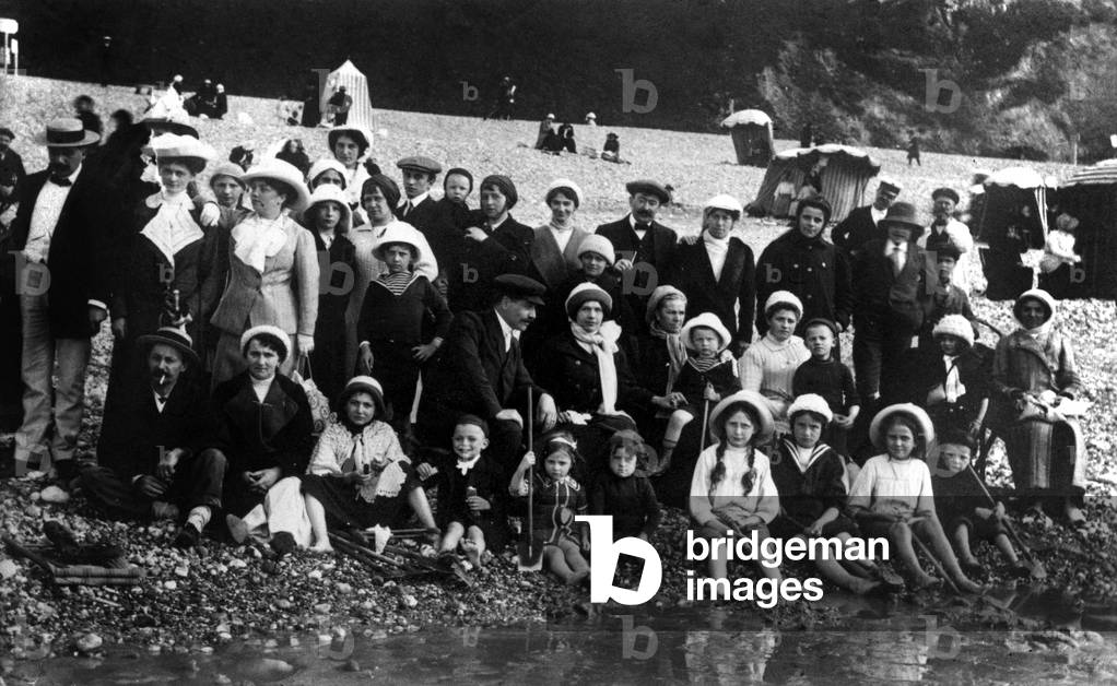 Andre Malraux  French writer and policitian, here young, on holidays with his family, 1912 (photo)