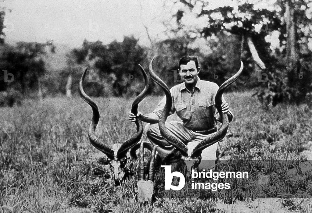 Ernest Hemingway, February 1934 (b/w photo)
