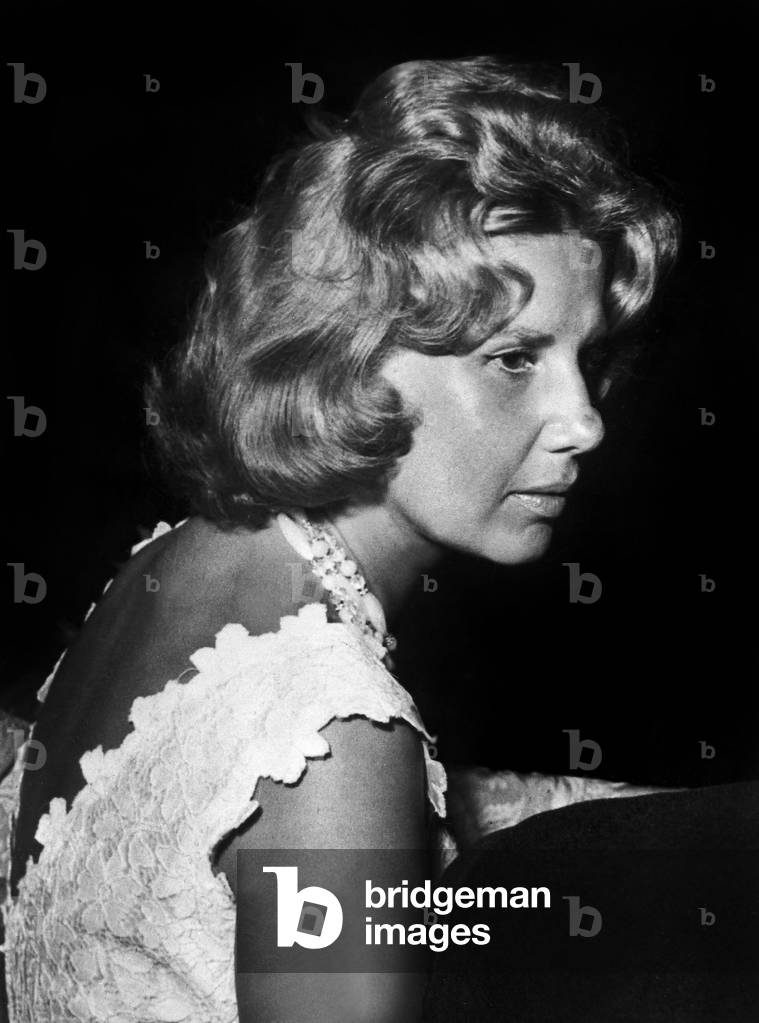 Maria del Rosari Cayetana FitzJames-Stuart, 18th Duchess of Alba de Tormes, on July 17, 1967 in her Liria palace in Spain