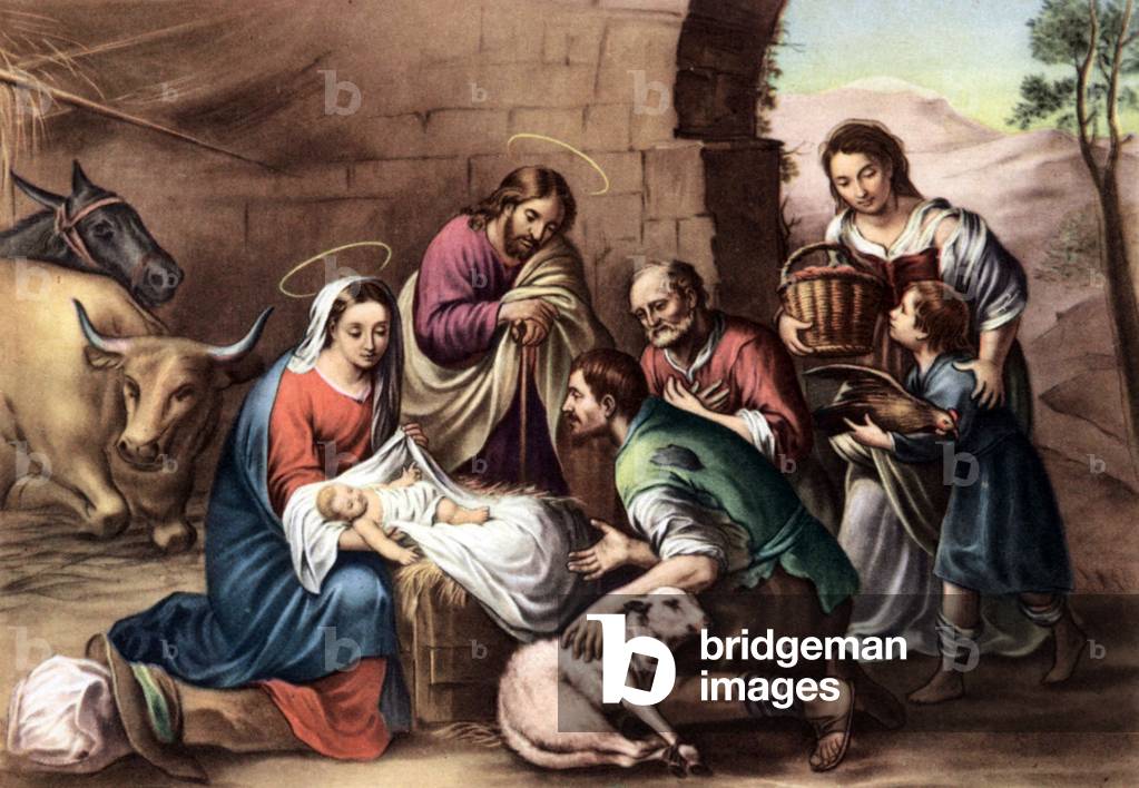 Set of biblical educational postcards in the 50's , made after Italian Fine Arts : here after 