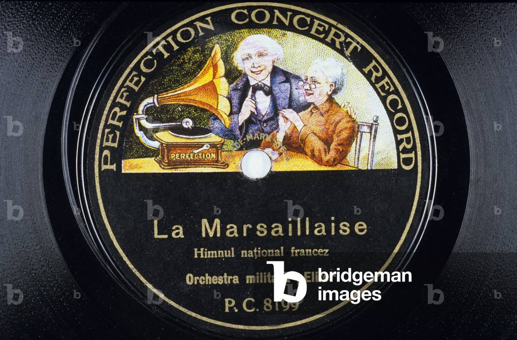 Vinyl Disc: La Marseillaise (Marsaillaise) by the military orchestra Elite PC 8199 perfection concert record