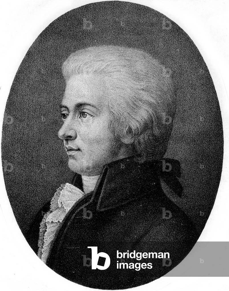 Wolfgang Amadeus Mozart (1756 - 1791) Austrian composer of German origin, engraving